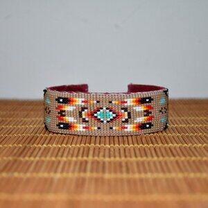 Authentic Native American Beaded Cuff Bracelet